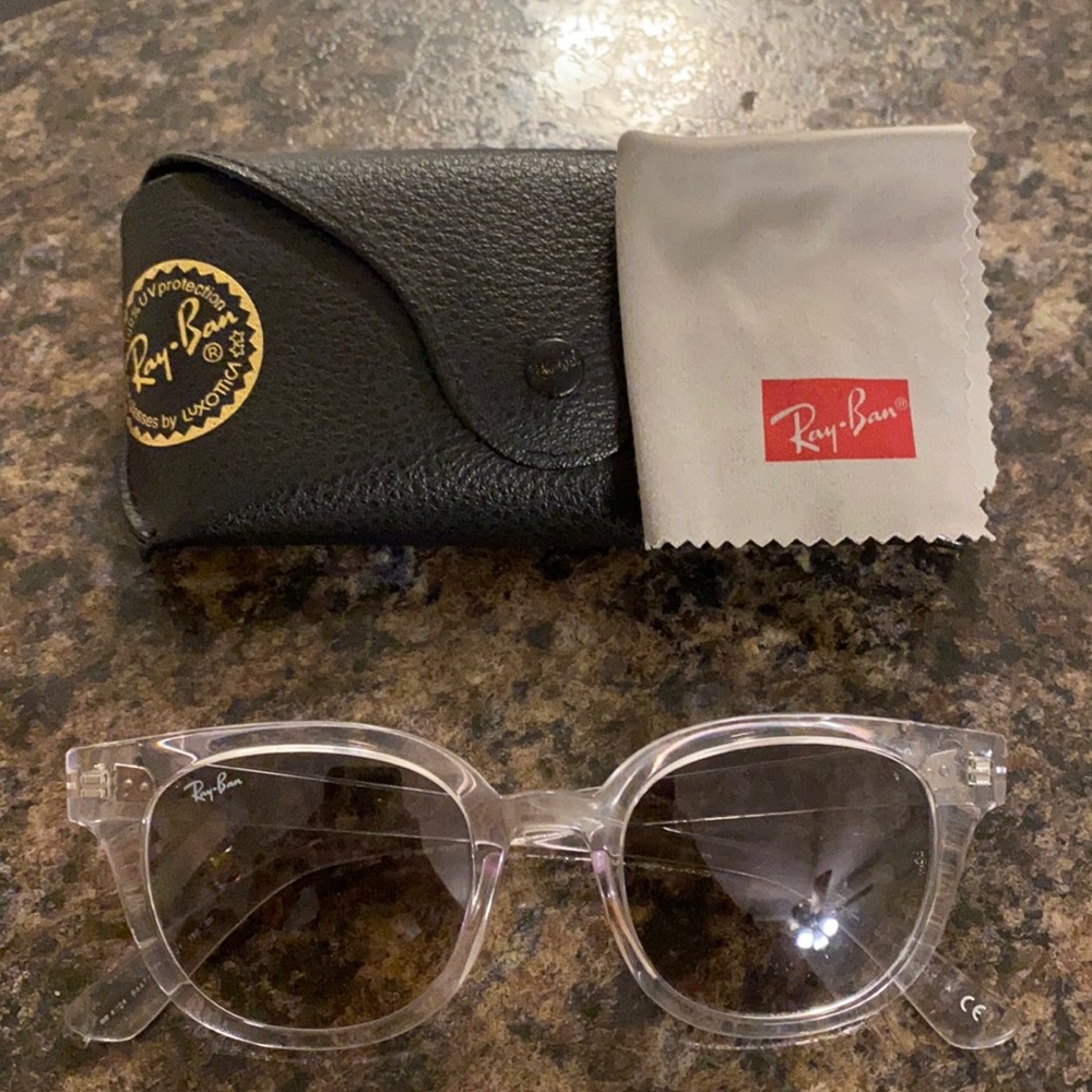 Ray-Ban Meteor Unisex Clear Acrylic Sunglasses